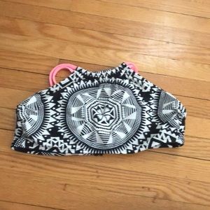 cute black and white bikini top